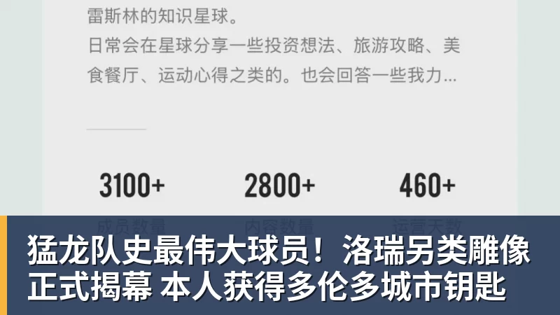 猛龙队史最伟大球员!洛瑞另类雕像正式揭幕 本人获得多伦多城市钥匙