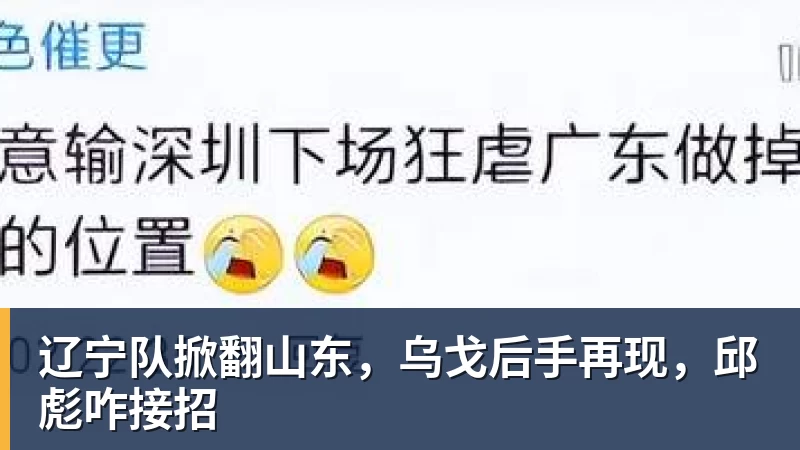 辽宁队掀翻山东,乌戈后手再现,邱彪咋接招
